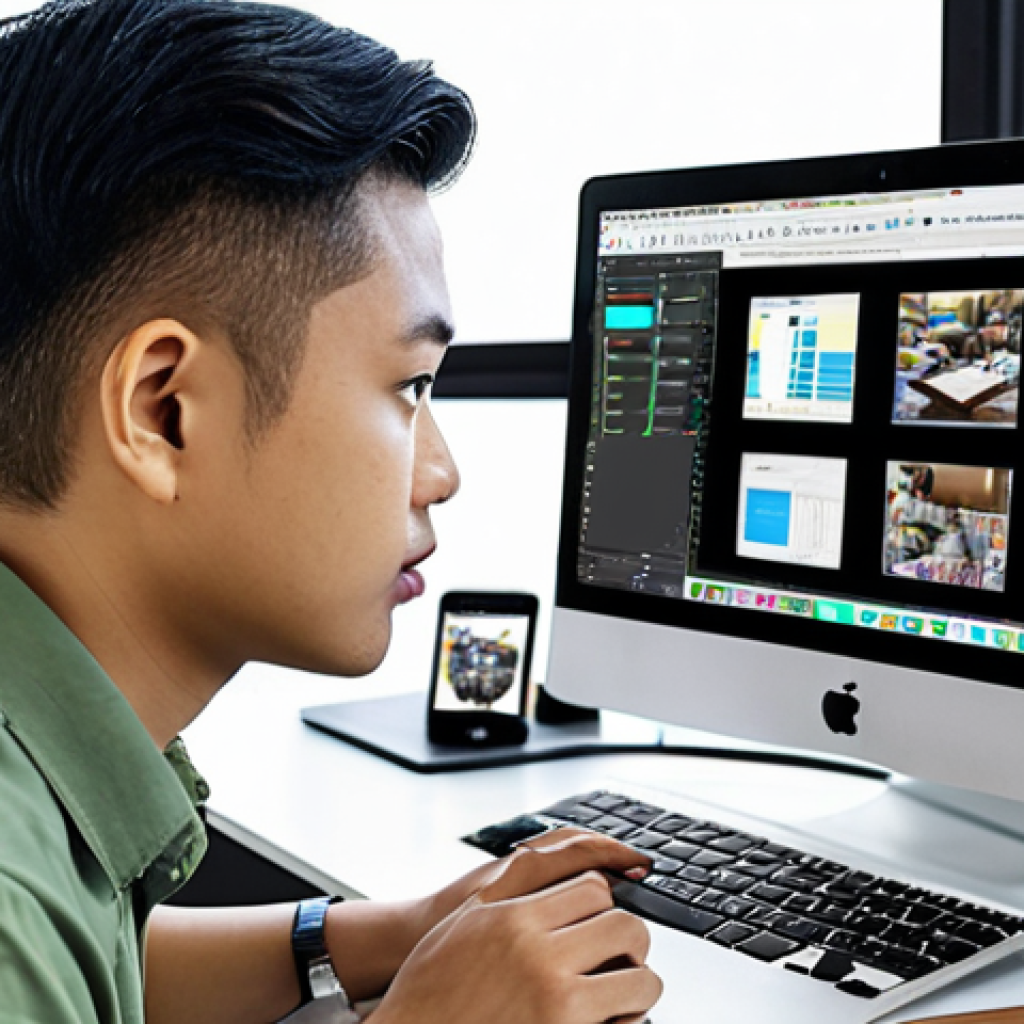 ** A young Malaysian professional skillfully using various digital tools (graphic design software, data analytics dashboard, social media management platform) at a modern co-working space. The atmosphere is bright and collaborative. The image should convey the concept of mastering digital skills for the future of work in Malaysia.

**